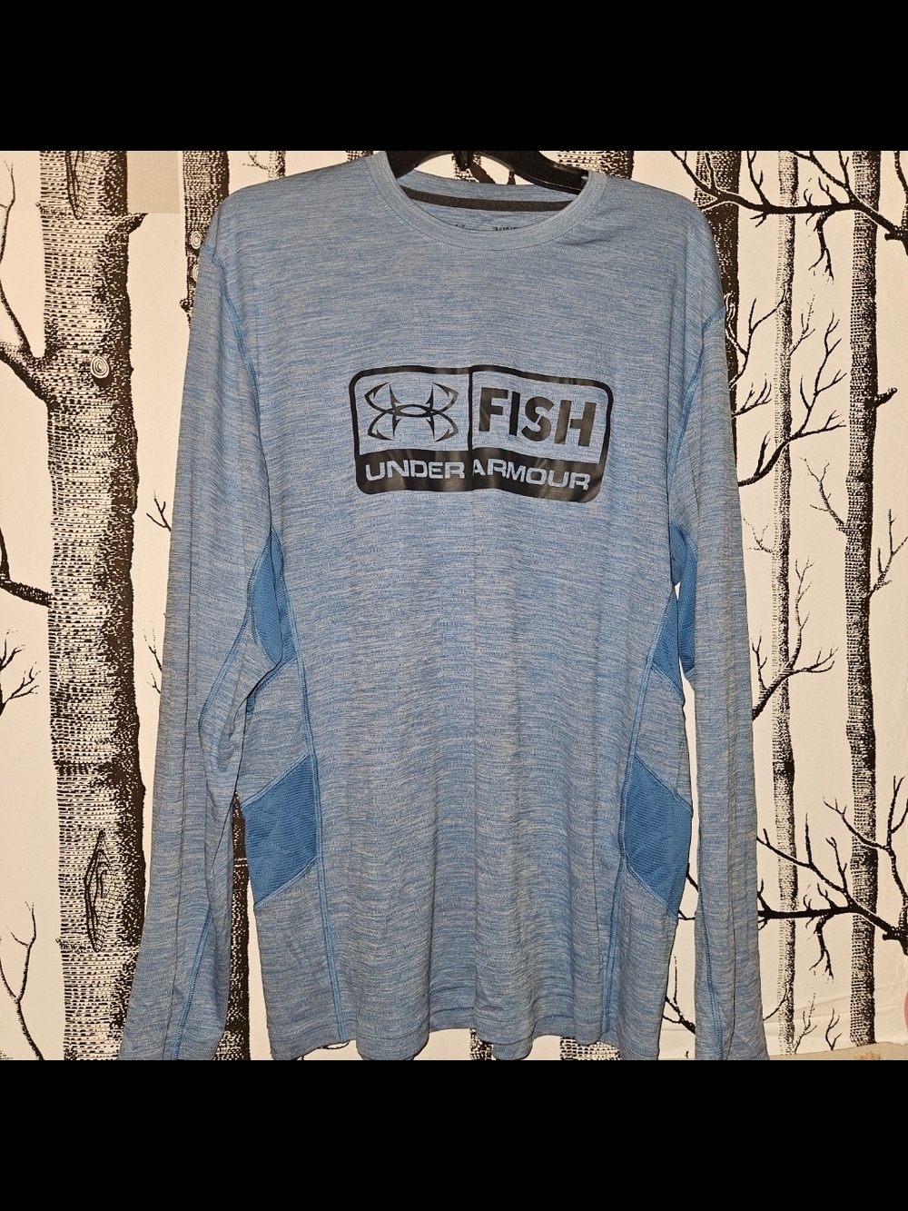 Under Armour Fish Long Sleeve Performance Shirt - Light Blue
